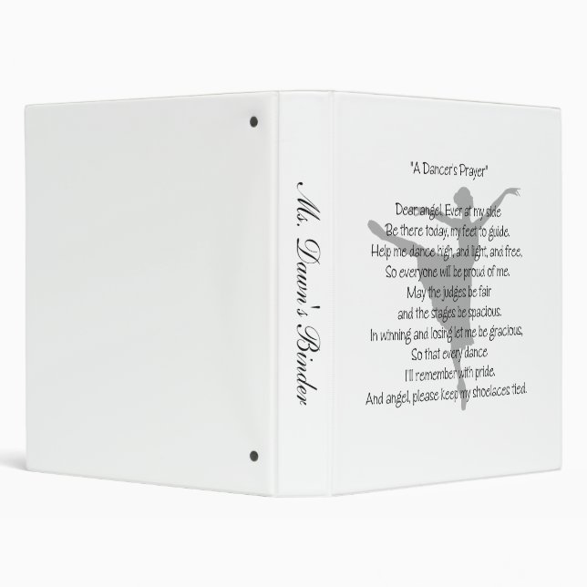 A Dancer's Prayer 3 Ring Binder (Background)