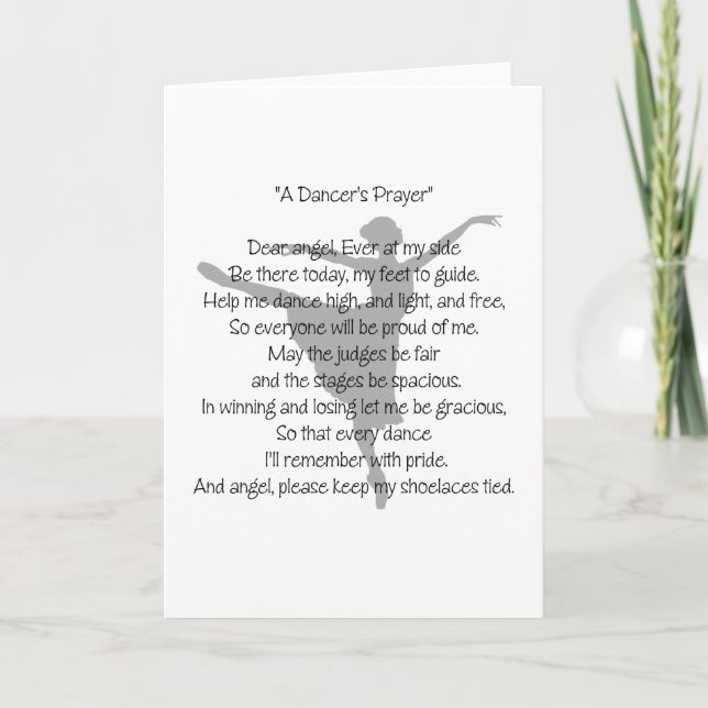 A Dancer's Prayer Dance Greeting Cards (Front)