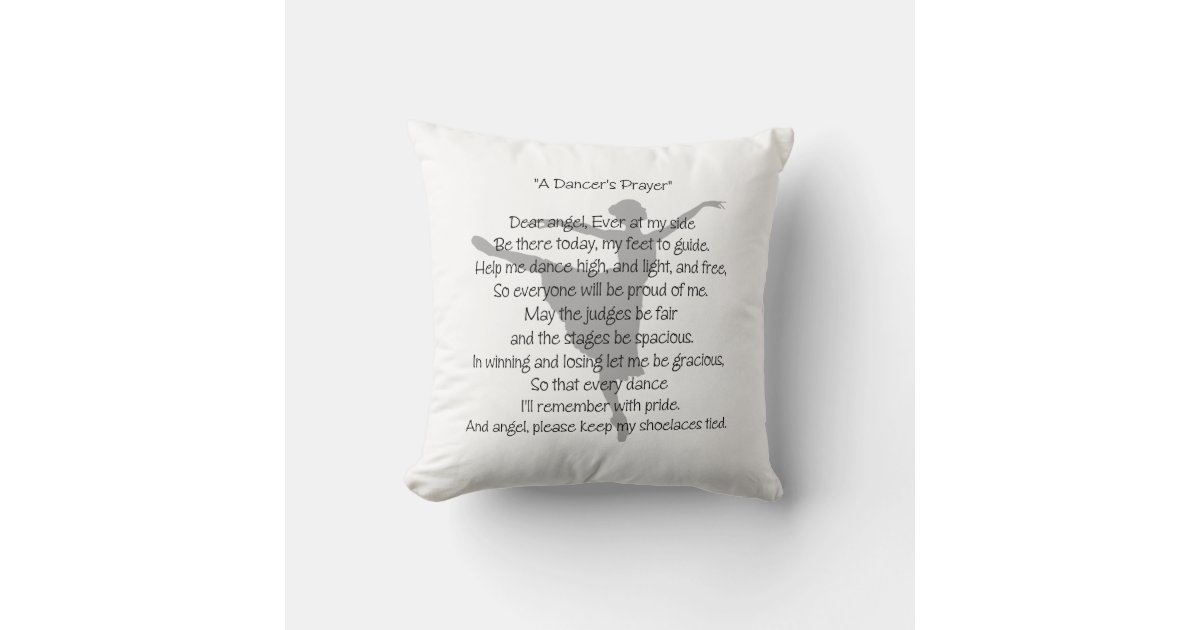 A Dancer's Prayer Throw Pillow Zazzle