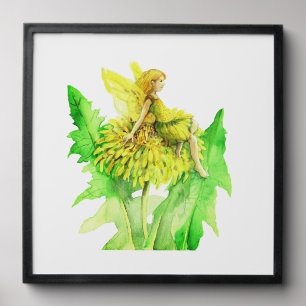 A dandelion Fairy watercolor painting Peel And Stick Photo Tile