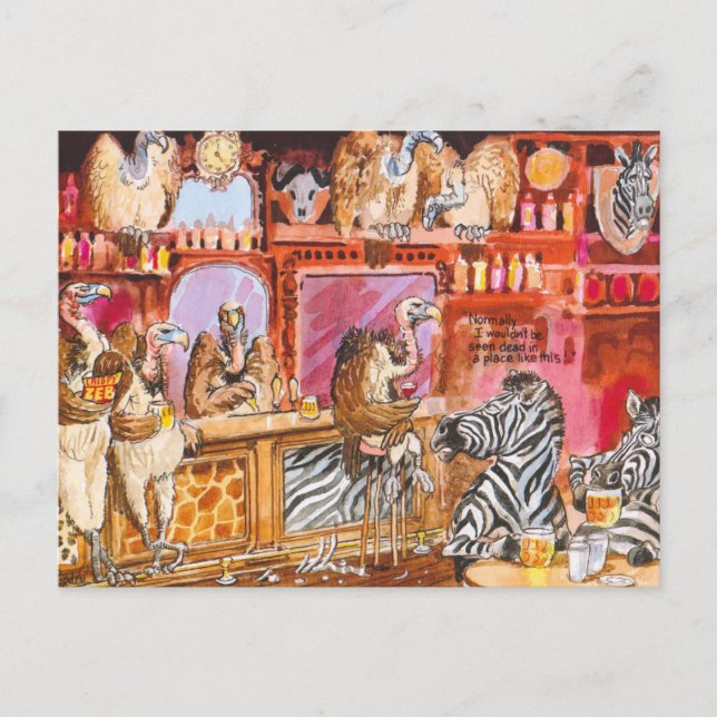 A dangerous bar postcard (Front)