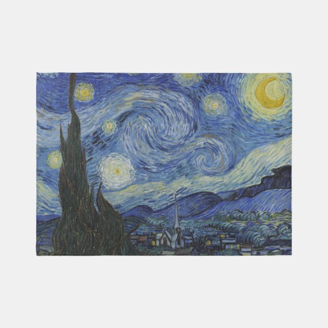 A Dark Cypress Tree Stands Tall Beautiful Landscap Rug (Front)