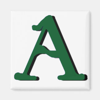A (dark green) Monogram Magnet