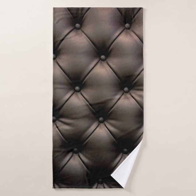 A dark leather cushion background, from a car seat bath towel (Bath Towel)