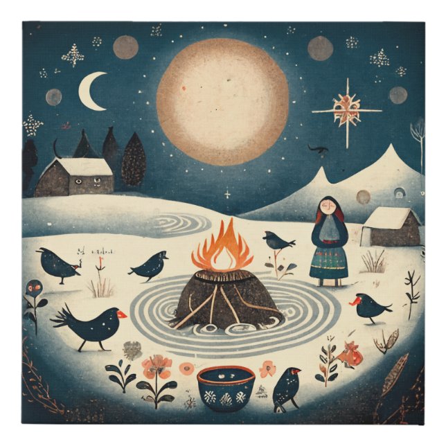 A Darker Night Faux Canvas Print (Front)