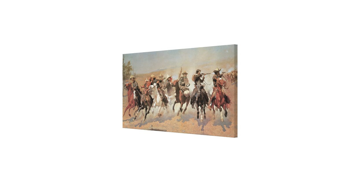 A Dash for the Timber, 1889 Canvas Print | Zazzle