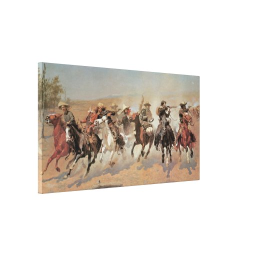 A Dash for the Timber, 1889 Canvas Print | Zazzle