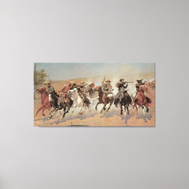 A Dash for the Timber, 1889 Canvas Print (Front)