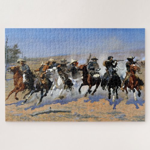 A Dash for the Timber 1889 Frederic Remington Jigsaw Puzzle