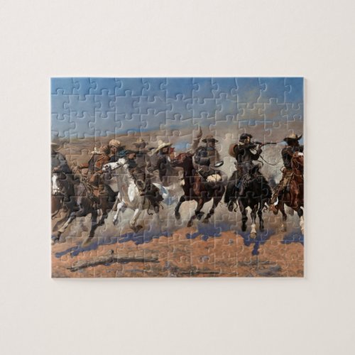 A Dash for the Timber by Frederic Remington Jigsaw Puzzle