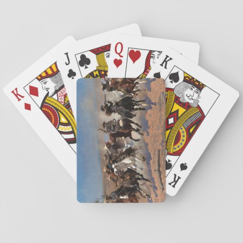 A Dash for the Timber by Frederic Remington Poker Cards