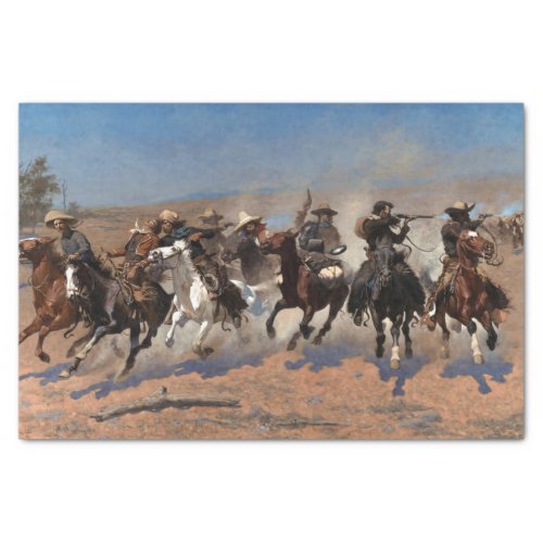 A Dash for the Timber by Frederic Remington Tissue Paper