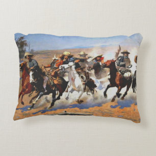 A Dash for the Timber, Frederic Remington, Accent Pillow