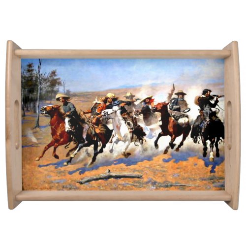 A Dash for the Timber Frederick Remington artwork Serving Tray