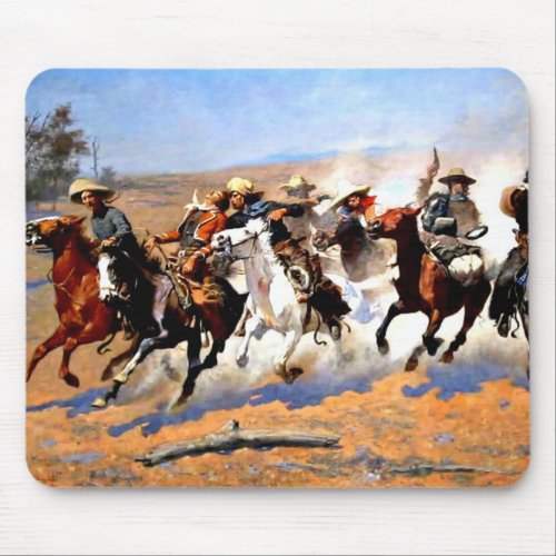 A Dash for the Timber Remington painting Mouse Pad