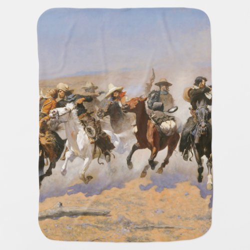 A Dash For Timber By Frederick Remington Baby Blanket