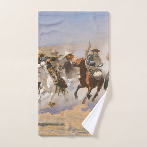 A Dash For Timber By Frederick Remington Hand Towel