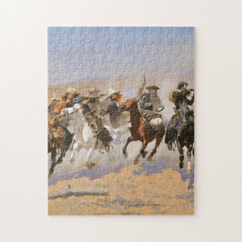 A Dash For Timber By Frederick Remington Jigsaw Puzzle