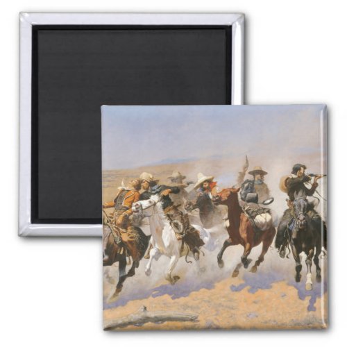 A Dash For Timber By Frederick Remington Magnet