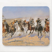A Dash For Timber By Frederick Remington Mouse Pad