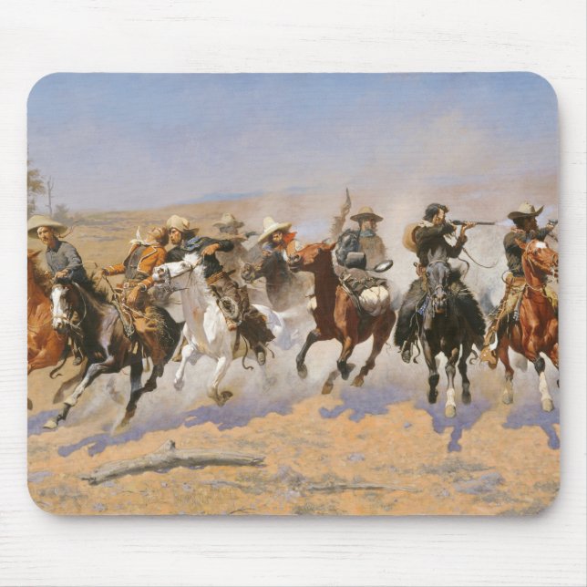A Dash For Timber By Frederick Remington Mouse Pad (Front)
