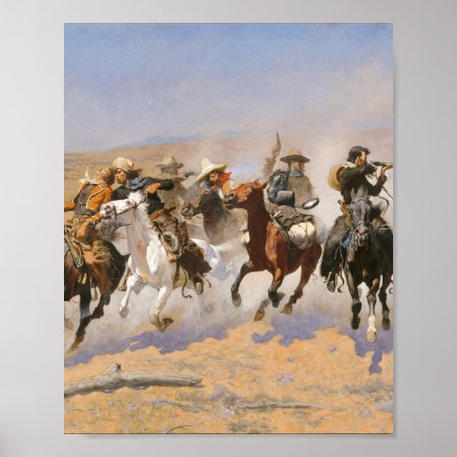 A Dash For Timber By Frederick Remington Poster