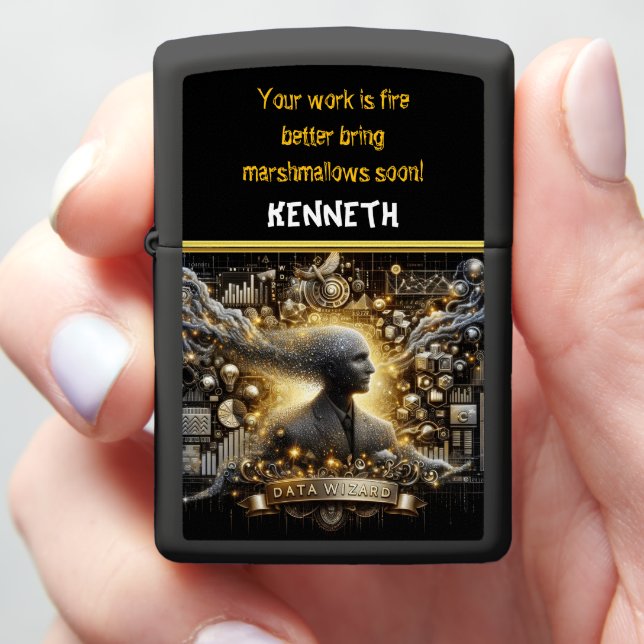 A Data Scientist Transforms Analytics Into Insight Zippo Lighter (In Hand)
