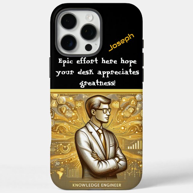 A Data Scientist Visualizing Knowledge at Sunset Case-Mate iPhone Case (Back)