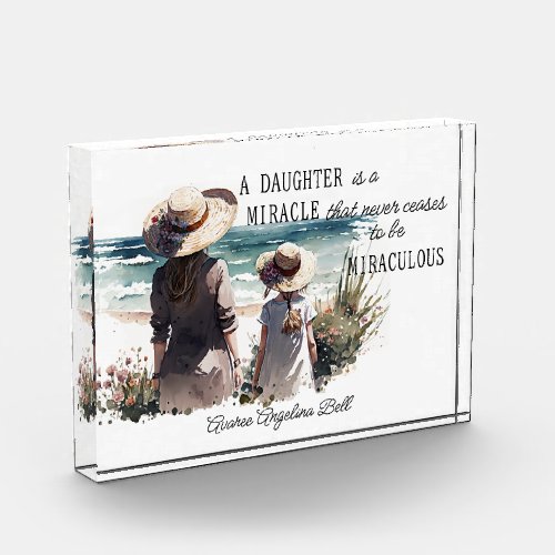 A Daughter Is A Miracle  Photo Block