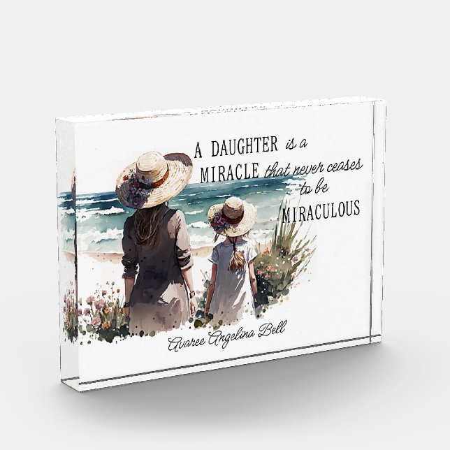 A Daughter Is A Miracle  Photo Block (Left)