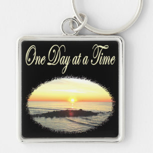 A DAY AT A TIME SUNRISE PHOTO KEYCHAIN