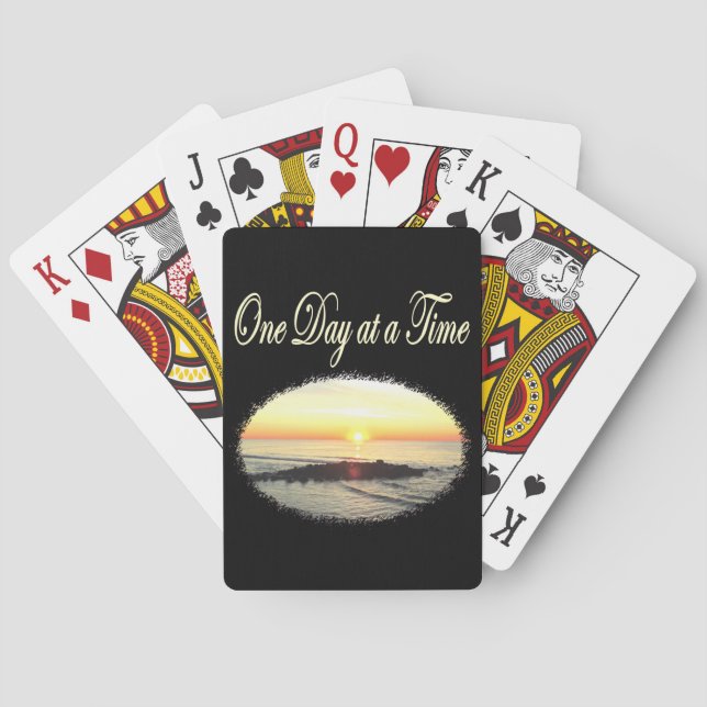 A DAY AT A TIME SUNRISE PHOTO POKER CARDS (Back)