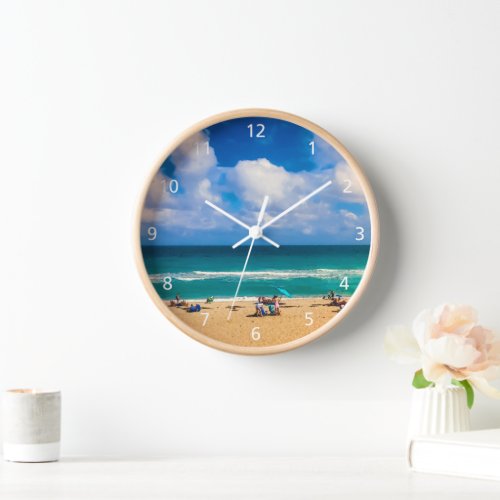 A Day at the Beach Acrylic Wall Clock