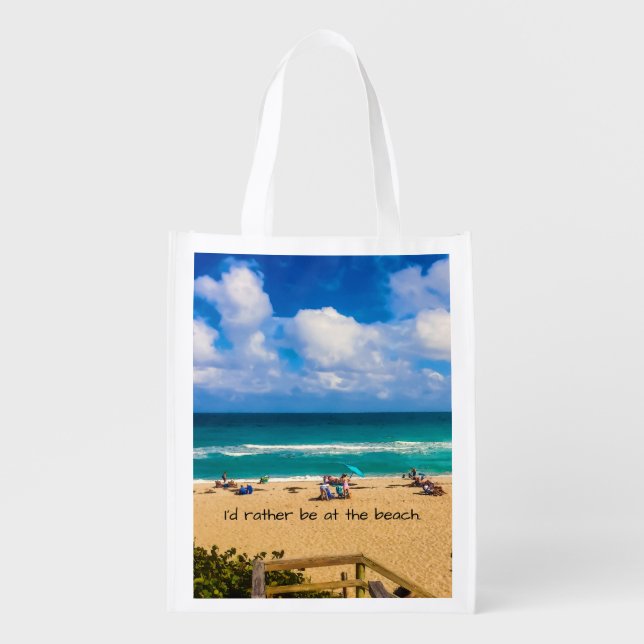 A Day at the Beach Grocery Bag (Front)