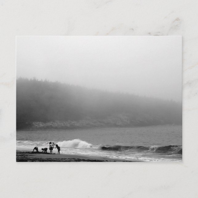 A Day at the Beach - Maine Postcard (Front)