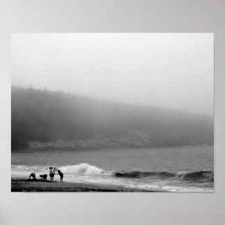 A Day at the Beach - Maine Poster