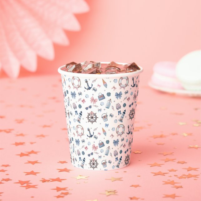 A Day At The Beach! Paper Cups (Insitu)