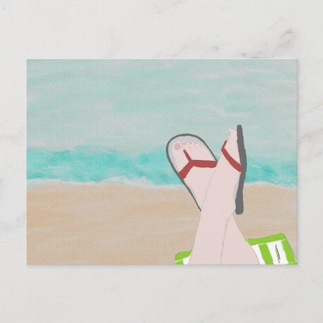 A Day at the Beach Postcard (Front)