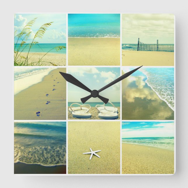A Day at the Beach Wall Clock (Front)