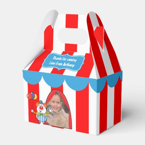 A Day at the Circus Kids Party Personalized Favor Boxes