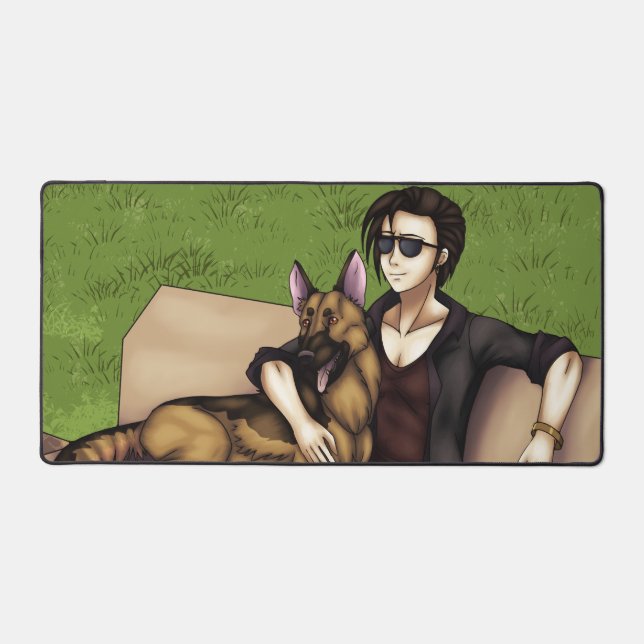 A Day at the Dog Park Desk Mat (Front)