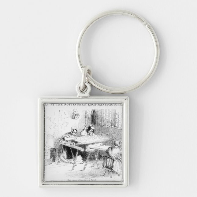 A Day at the Nottingham Lace Manufacturers Keychain (Front)