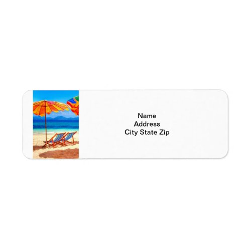 A DAY AT THE SEASHORE ADDRESS LABELS