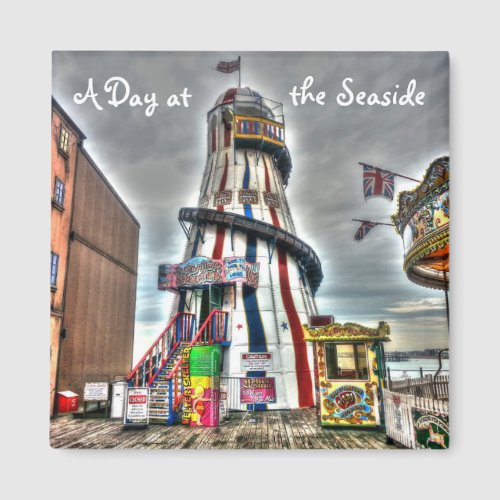 A Day at the Seaside Helter Skelter Magnet