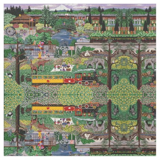 A Day at the Zoo Fabric