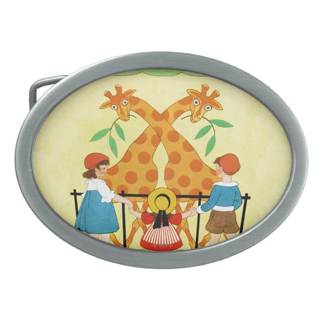 A Day At The Zoo Oval Belt Buckle (Front)