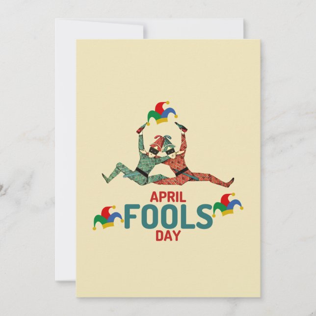 A Day For Foolish Play...April Fool's Day Holiday Card (Front)