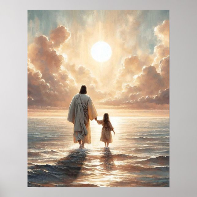 A Day for Miracles, Christian Art, Jesus Walking Poster (Front)