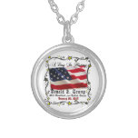 A Day In History Trump Pence Inauguration Silver Plated Necklace at Zazzle