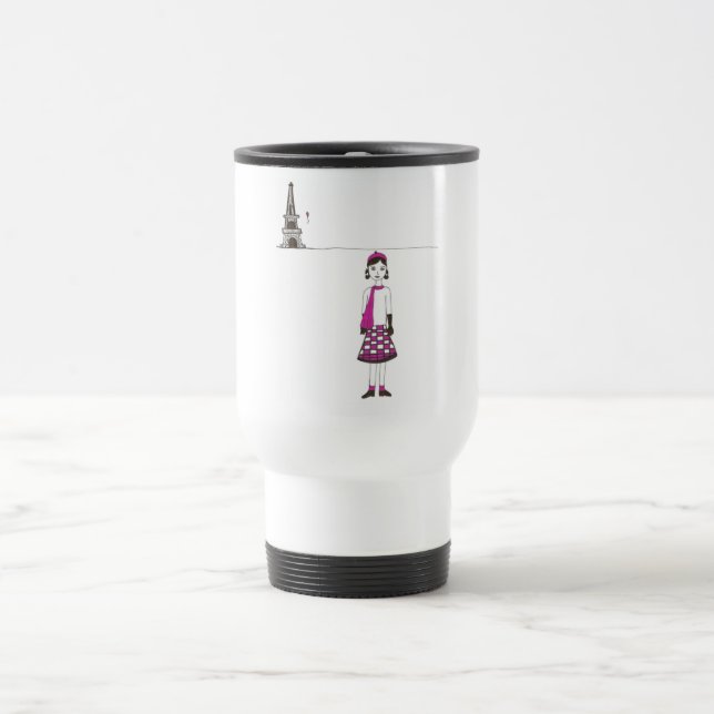 A day in Paris France Travel Mug (Center)